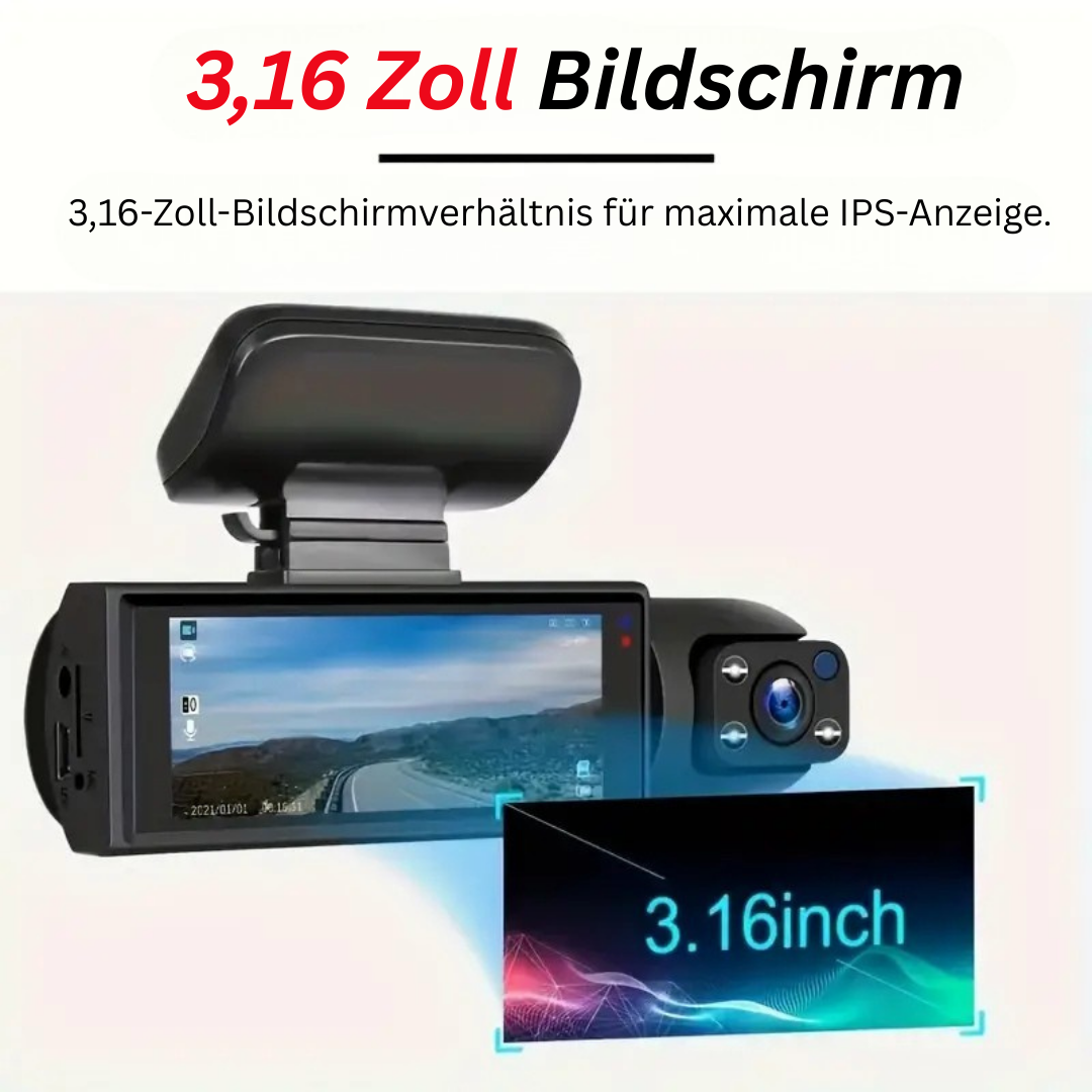 Vorlen™ | WiFi Dashcam – 1080P HD, Nachtsicht & 32GB Karte
