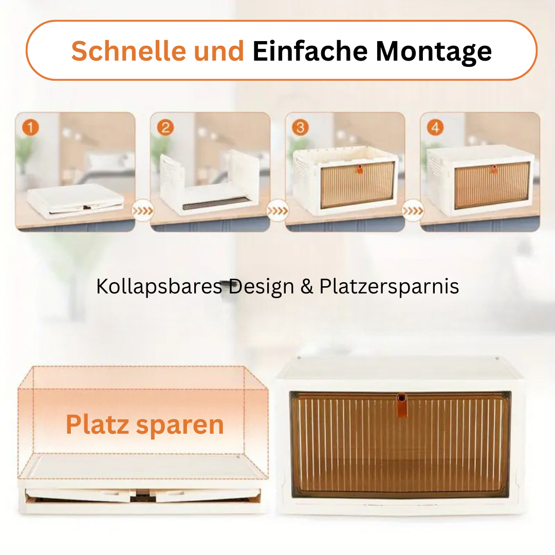 Braxlen™ | 3-stöckige Stapelbare Aufbewahrungsboxen – Faltbar mit Deckel