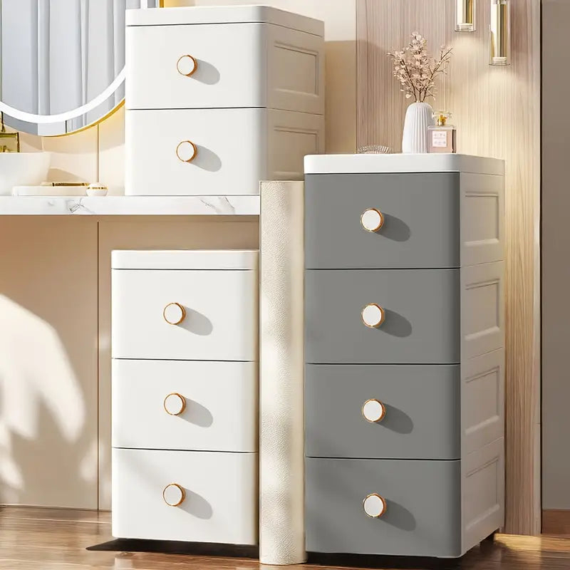 Ordesta™ | Schlanker Rollbarer Badschrank – Medizin- & Wäscheorganizer für kleine Räume