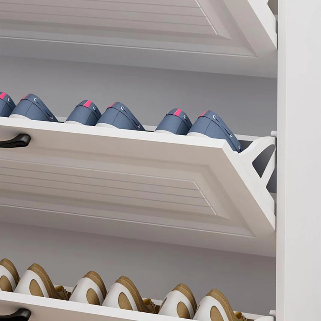Gravonn™ | Schlanker Schuhschrank – 3 Klappfächer, Weiß
