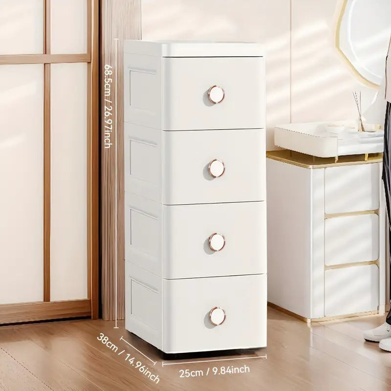 Ordesta™ | Schlanker Rollbarer Badschrank – Medizin- & Wäscheorganizer für kleine Räume