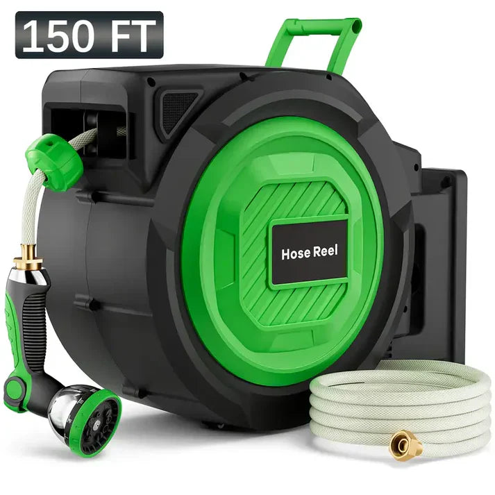 Drelvix™ | 150FT Gartenschlauchaufroller – Verstellbar mit 10-Düsenformen