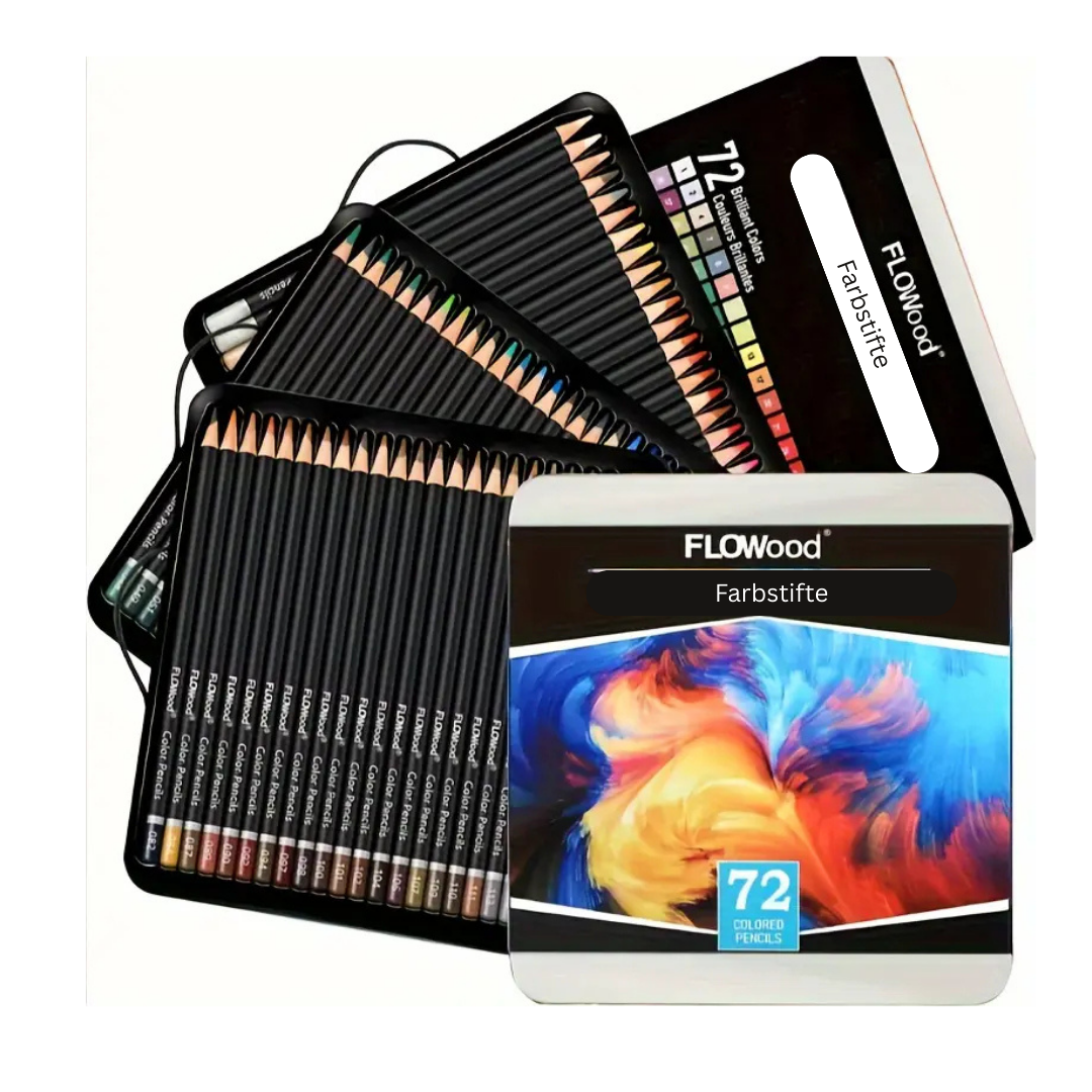 Kraviss™ | 72/160 Wasserlösliche Farbstifte – Professionelles Künstler-Set