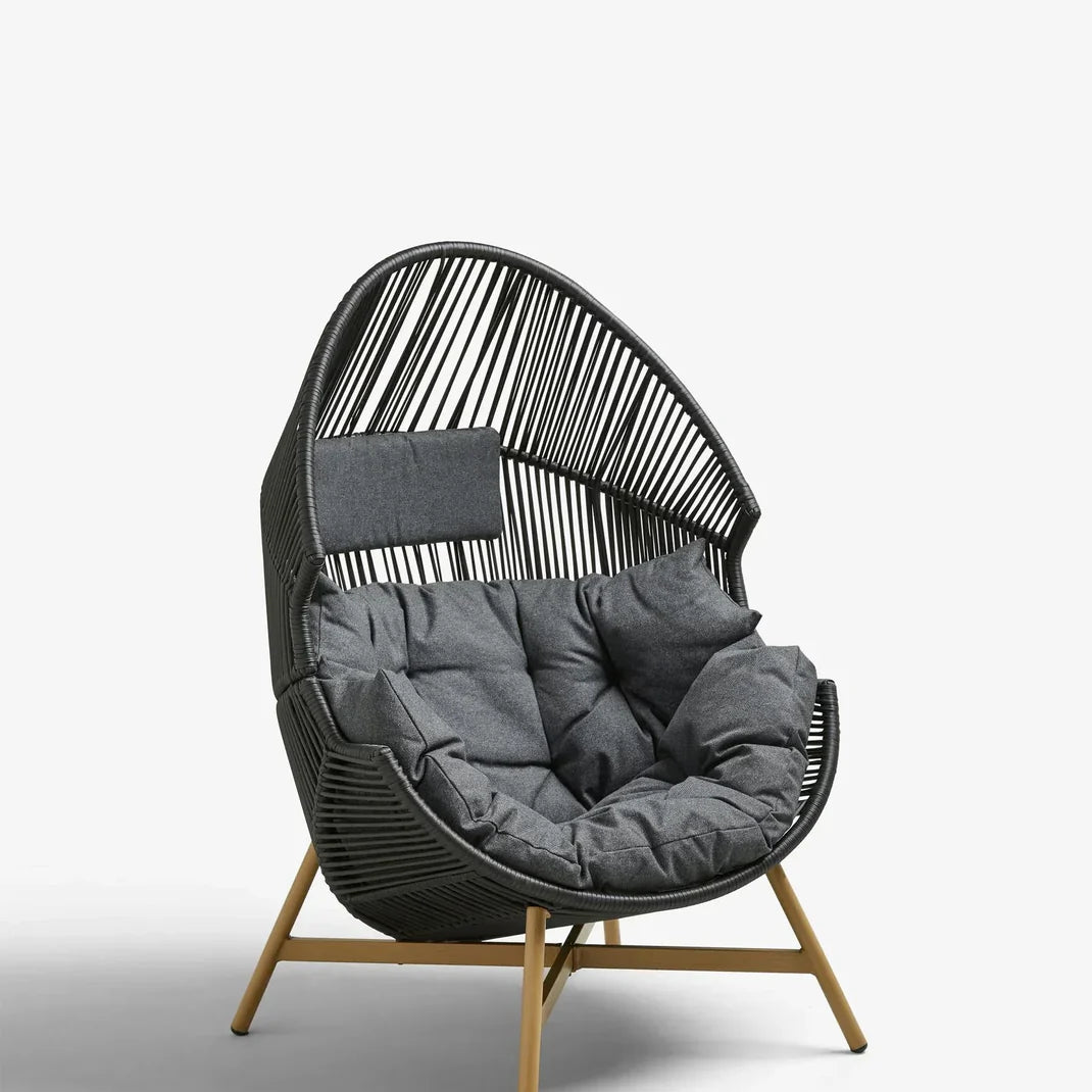 Zytrann™ | Rattan-Patio-Eierstuhl – Große Lounge mit Kissen