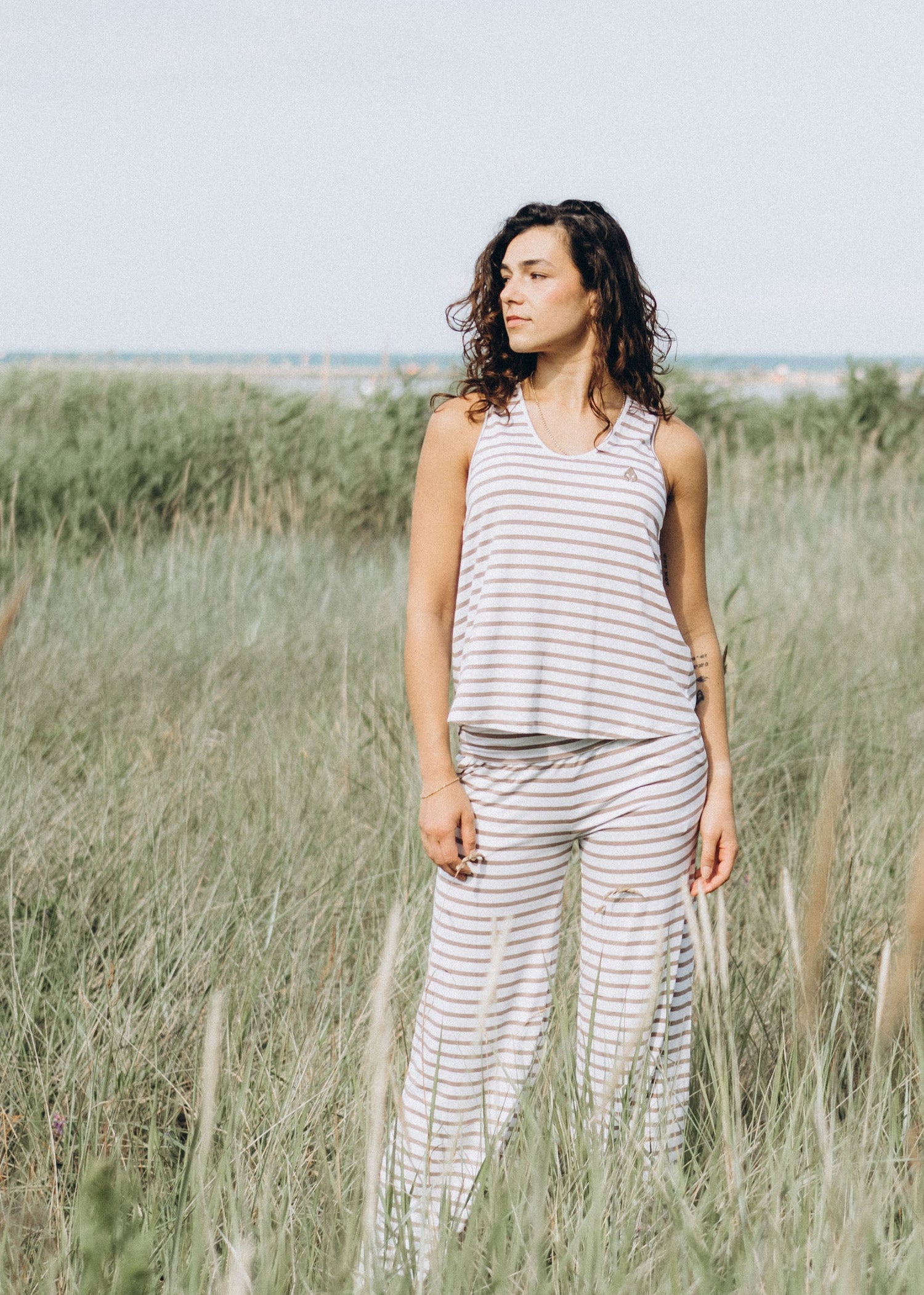 Top SKARA BrownStriped
